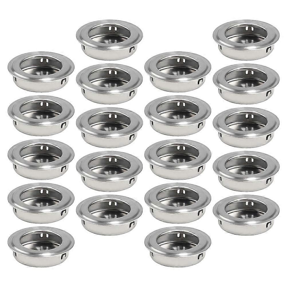 Invisible Pull Handle Furniture Accessory Silver 4.15X4.15CM 20Pcs