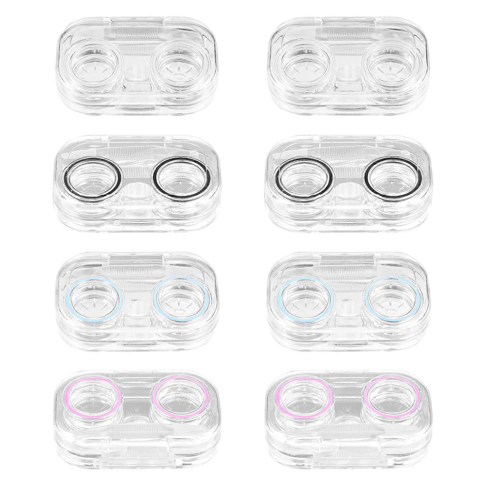 Minimalist Plastic Lens Holders Users Travel 8Pcs
