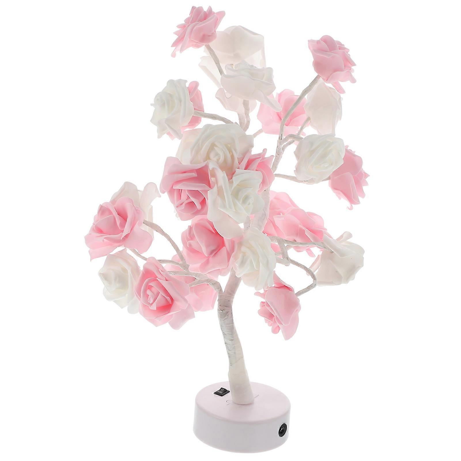 LED Rose Tree Shape Lamp for Bedroom Bedside Decorative Table Lamp