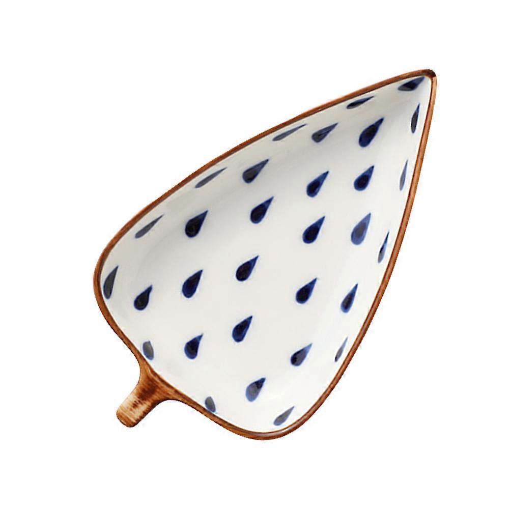 Japanese Creative Design Leaf Shape Sauce Plate Mini Tableware 15.5X9X2.5CM Dipping Sauce Container 1Set
