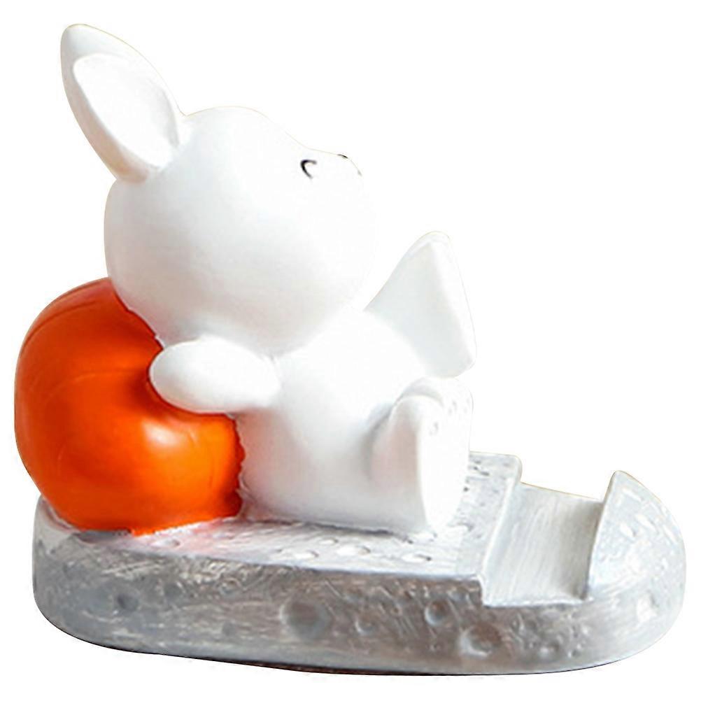 Rabbit Phone Holder Cartoon Phone Stand for Desktop Use 2Pcs White Bunny Design