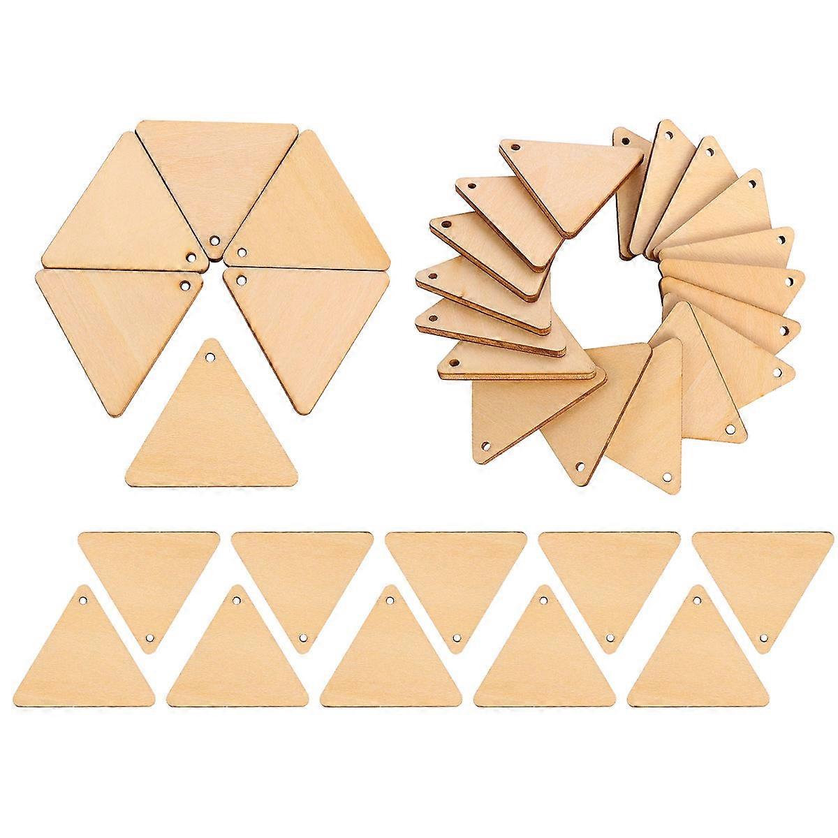 Wooden Slice for Home DIY Crafts 200Pcs Triangle Cutouts