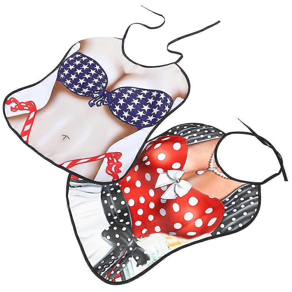 Creative Funny Apron Adult Bibs for Hot Pot 6Pcs Polyester Material