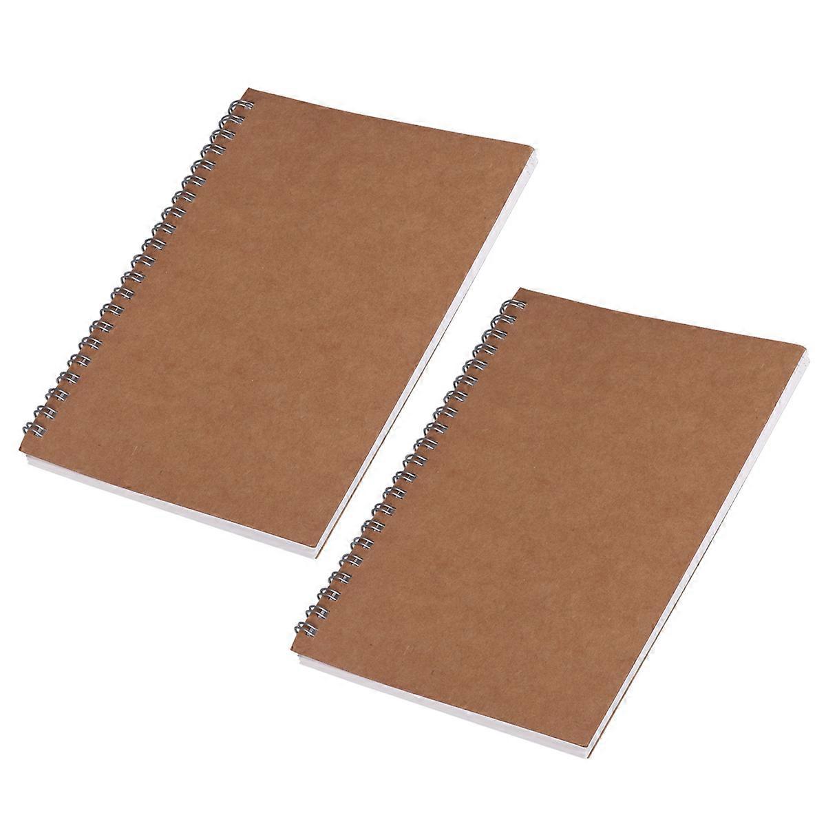 Daily Planner Efficiency Notebook For Travelers Simple Design Sketching 18.7x13.1cm 2Set