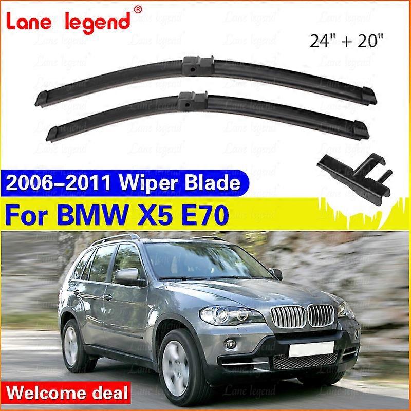 Applies to For BMW X5 E70 2006 - 2011 Wiper LHD Front Wiper Blades Windshield Windscreen Clean Window Car Rain Brushes 24"+20"