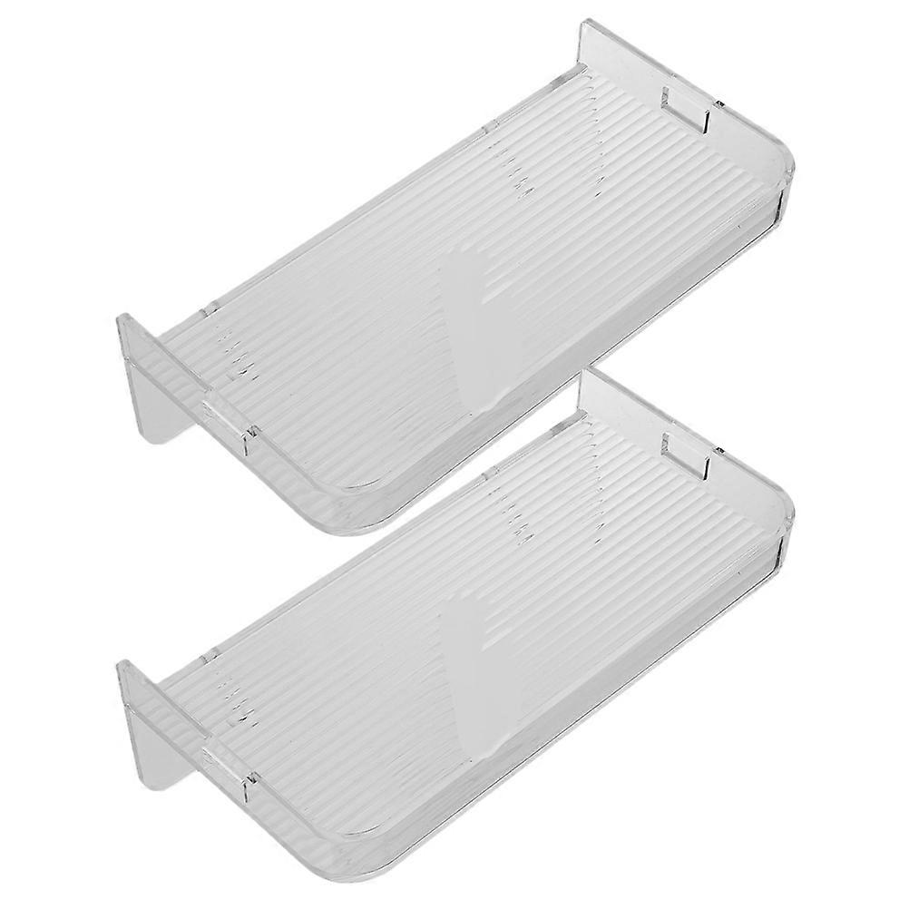 Acrylic Wall Mounted Spice Rack for Kitchen Storage with 8Pcs Shelves