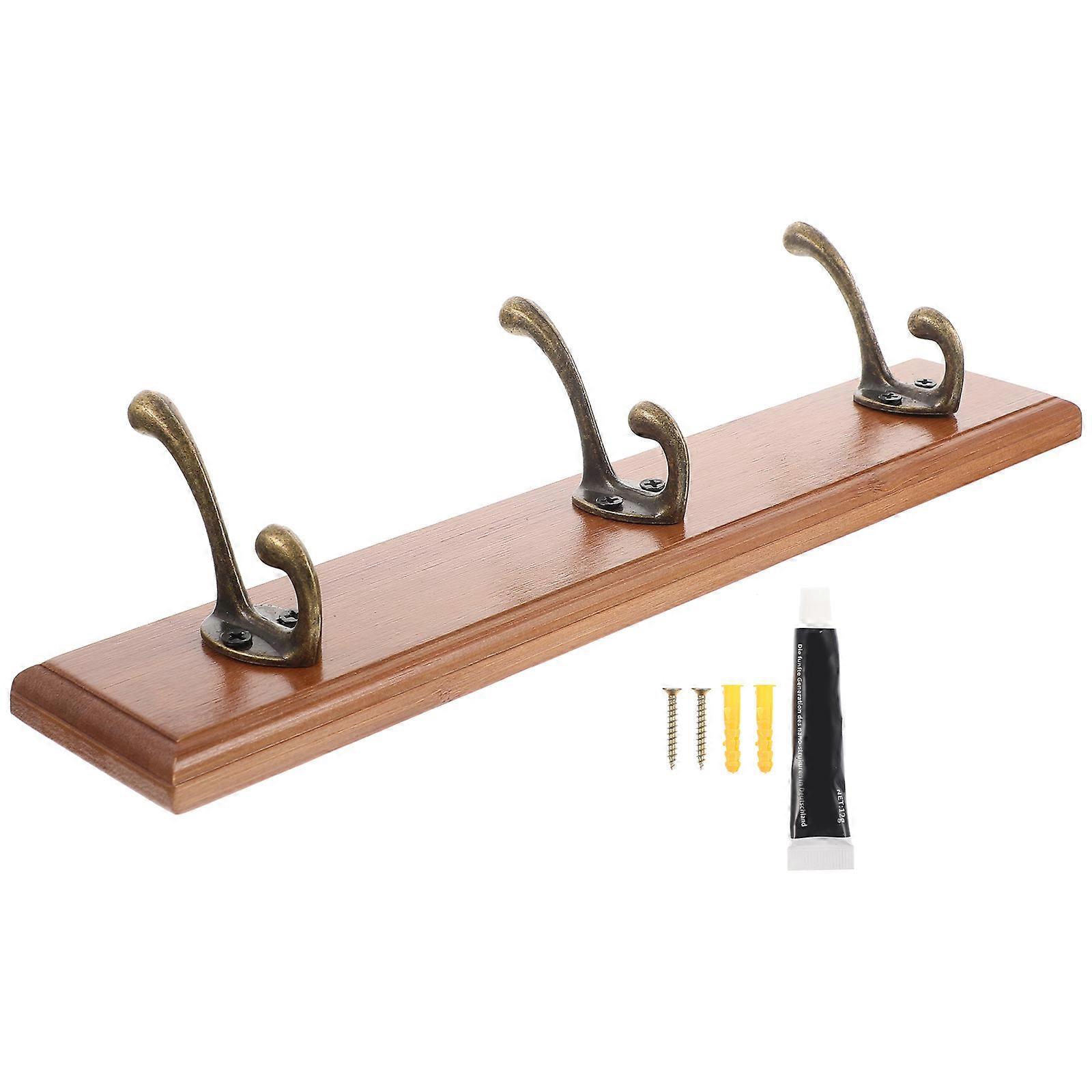 Wall Hooks Retro Coat Rack for Bedroom Storage 3Sets Clothes and Hat Hooks