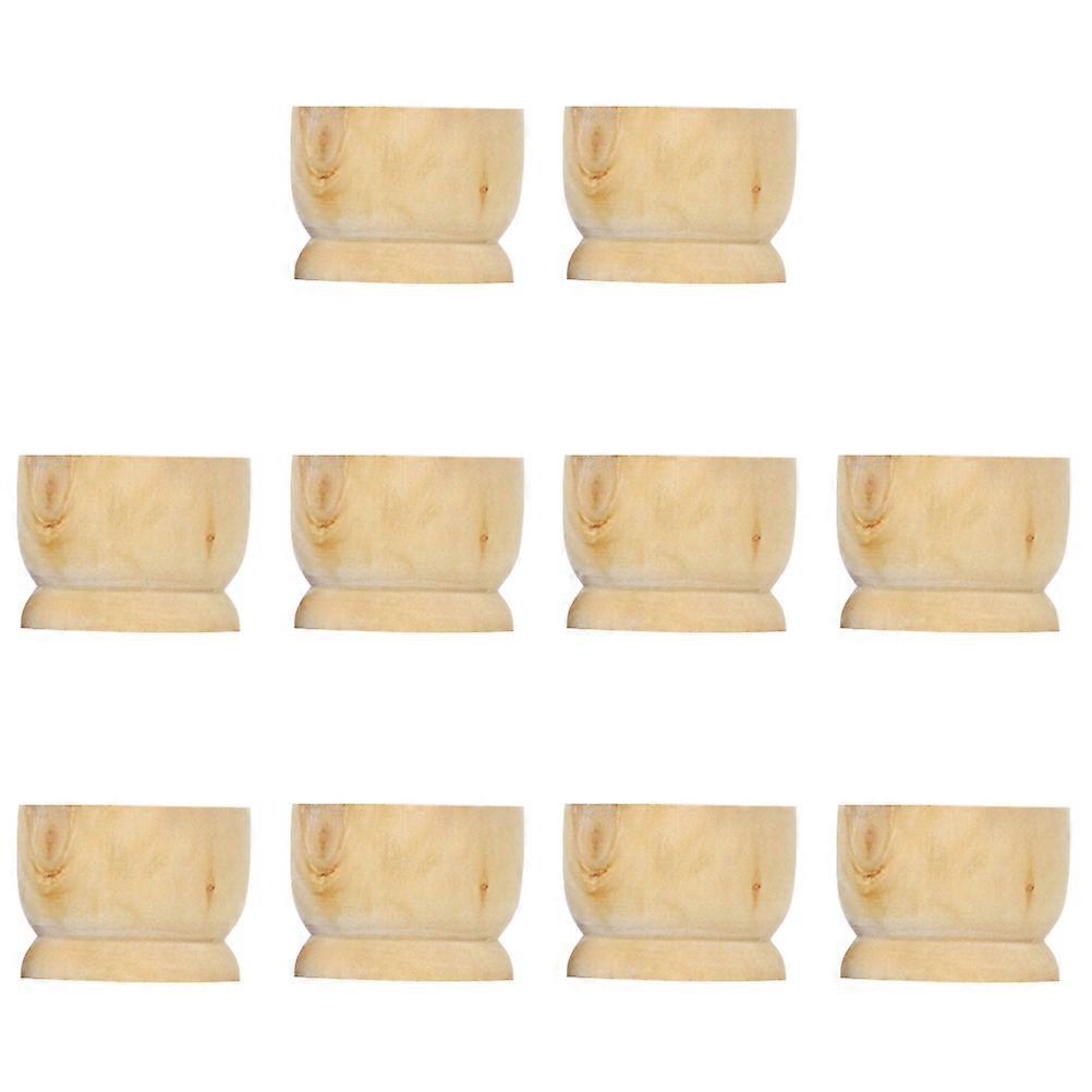 30Pcs Wooden Egg Holder Tray Set for Easter Decoration Assorted Color