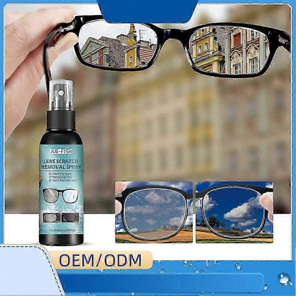 100ml Lens Scratch Removal Spray Eyeglass Lens Cleaner Spray Effectively Clean Dirt Restore Lens Smoothness Makes Vision Clearer