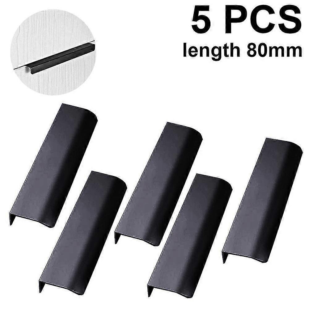 5 Pack Modern Style Finger Edge Pull Furniture Drawerhandles Hidden Cabinet Kitchen Drawer Handles Knobs