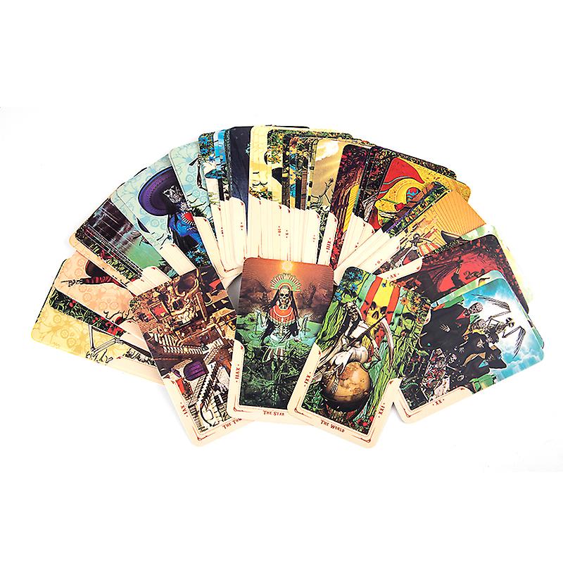 78Pcs Deck Oracles Mysterious Divination Santa Muerte Tarot Cards Board Game SHYTMV