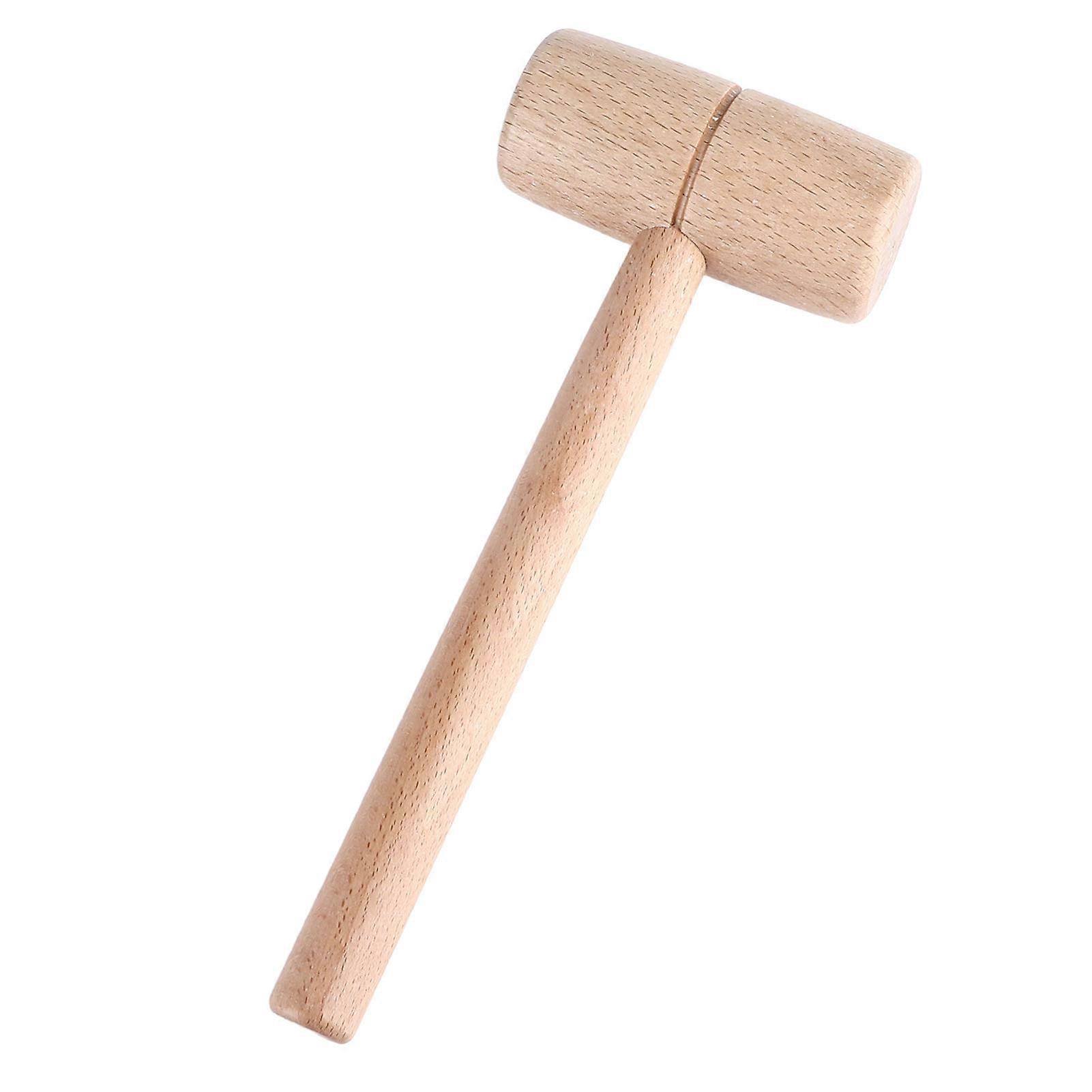 Wooden Mallet Hammer Carpenter Solid Beech Wood Round Head Woodworking Hand Tool for DIY 