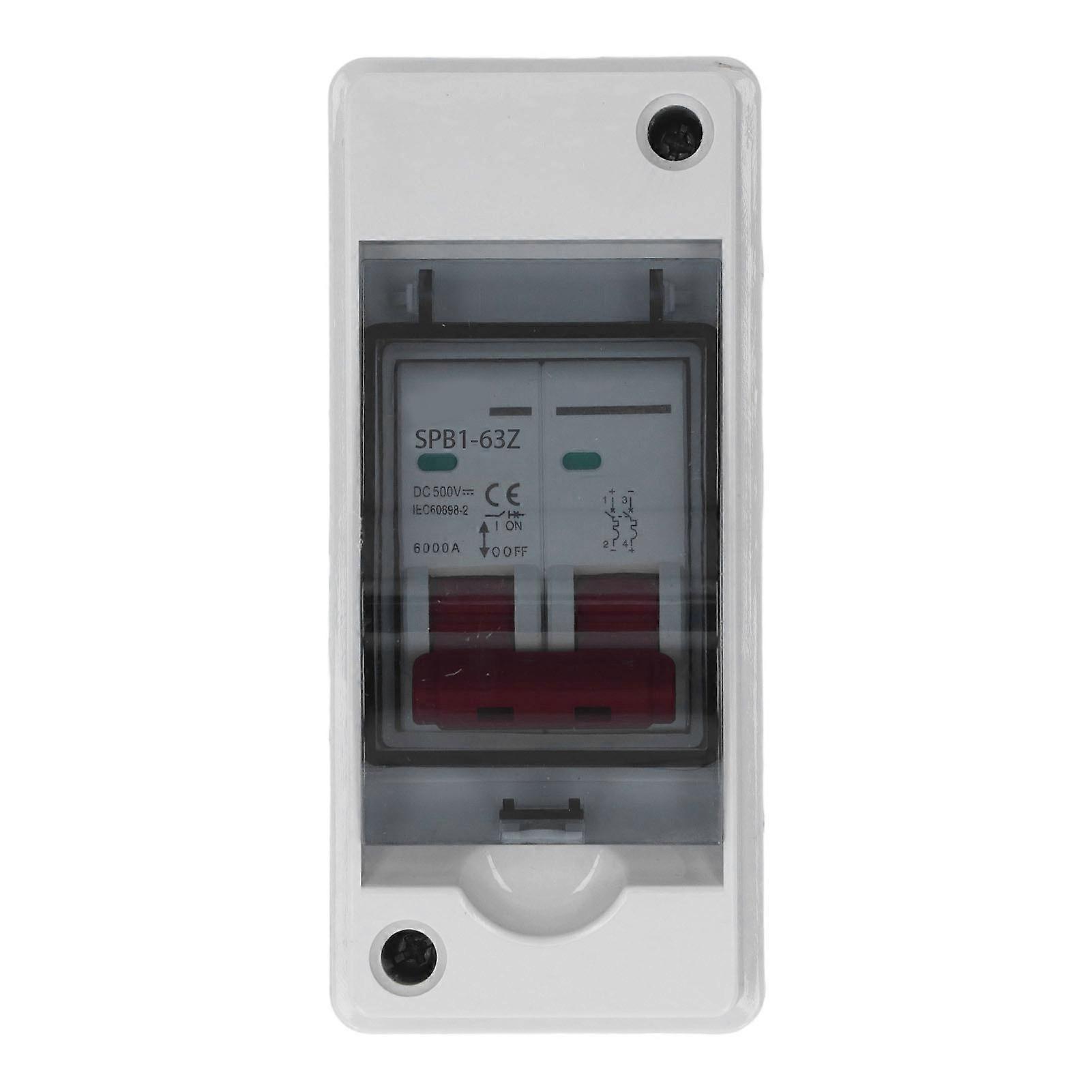 Solar PV Disconnect Switch with IP65 Waterproof Distribution Box Mini Circuit Breaker Combiner Box DC500V 20A 