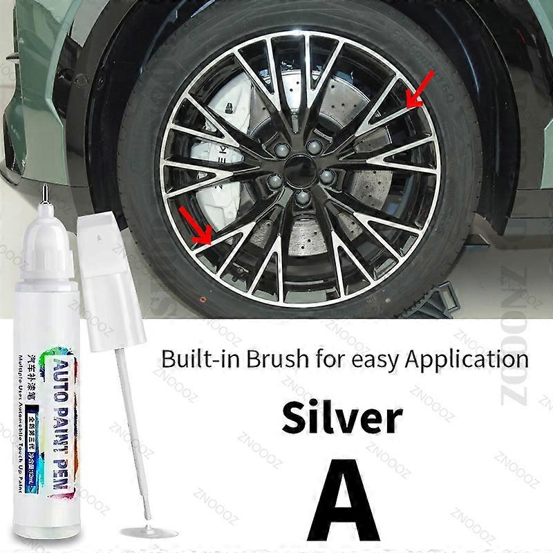 2 stk. for ZEEKR X utbedringslakk felgreparasjonssett rask og enkel reparasjon av riper i felgen felglakk for bilfelgreparasjon grå sølv svart