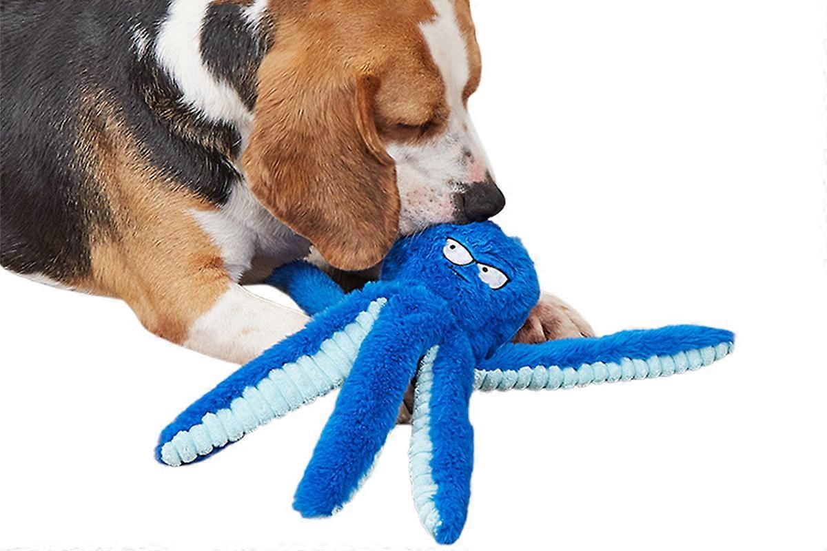 Interactive Plush Squeaky Dog Toy with Crinkle Tentacles for Dogs