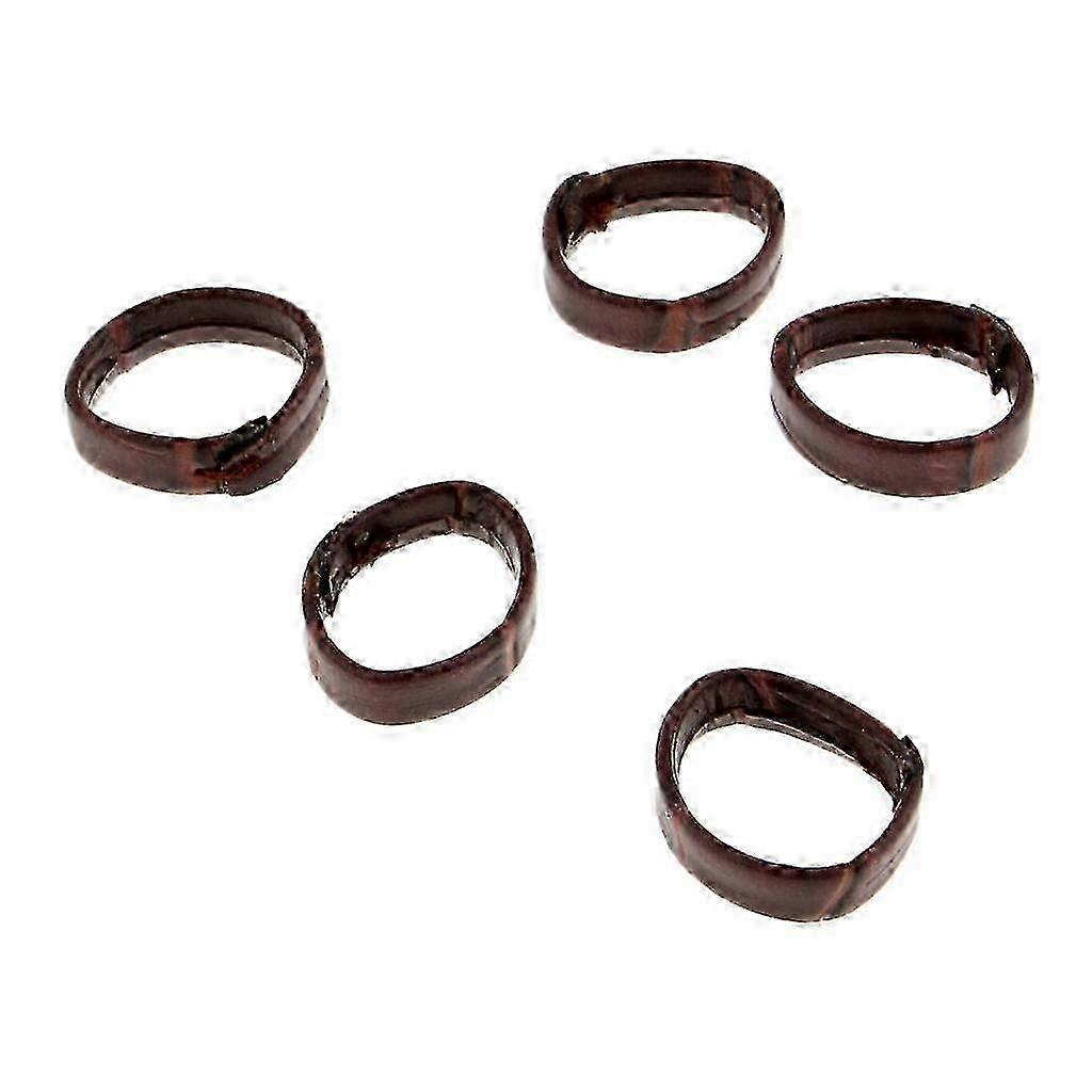 Wristband strap end retainers for watch bands, 5pcs PU leather loop rings 20/22/24mm