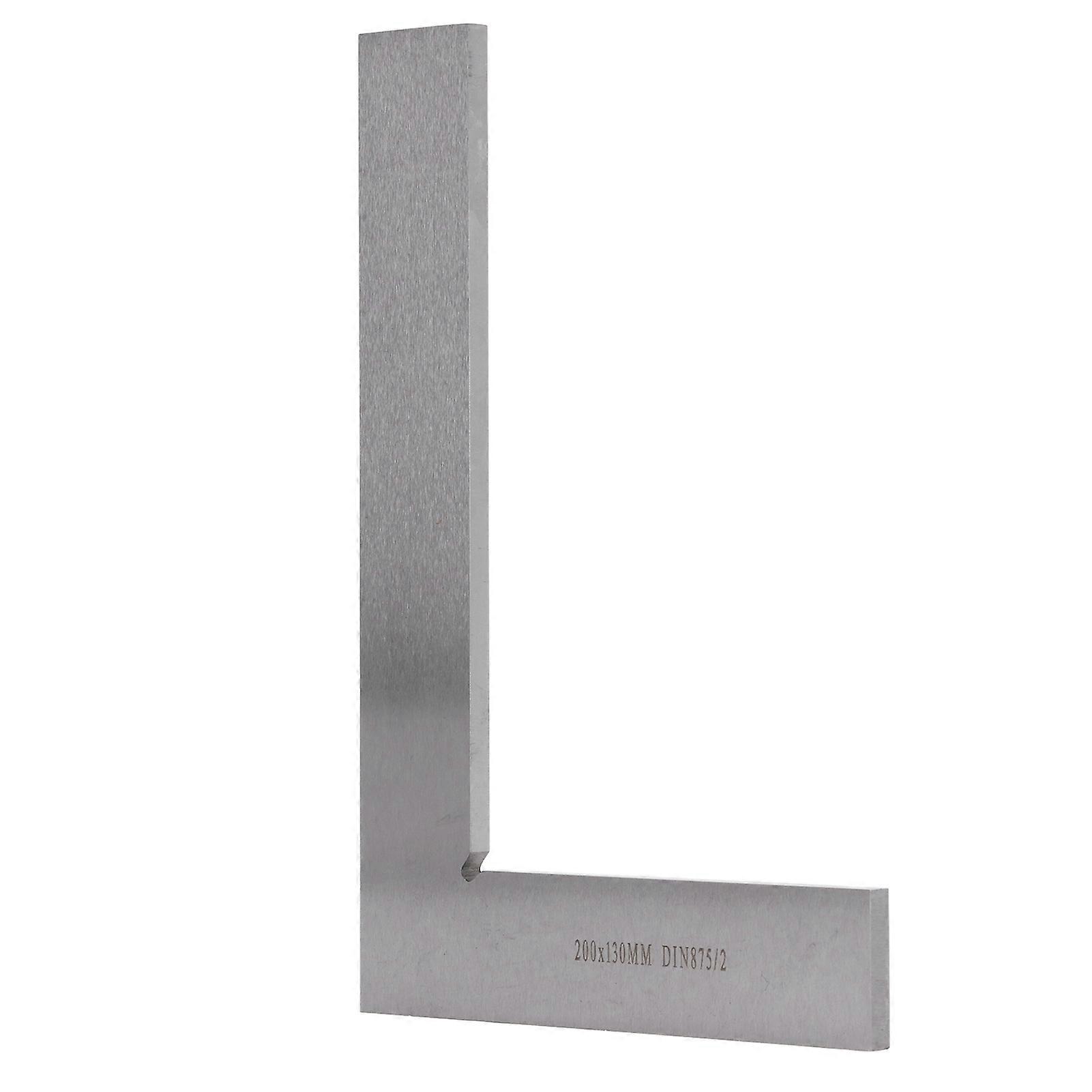 מכיניסט ריבוע 200x130mm 90 מעלות זווית ישרה דיוק גבוה מהנדס פלדת פחמן ארגונומית סרגל מרובע