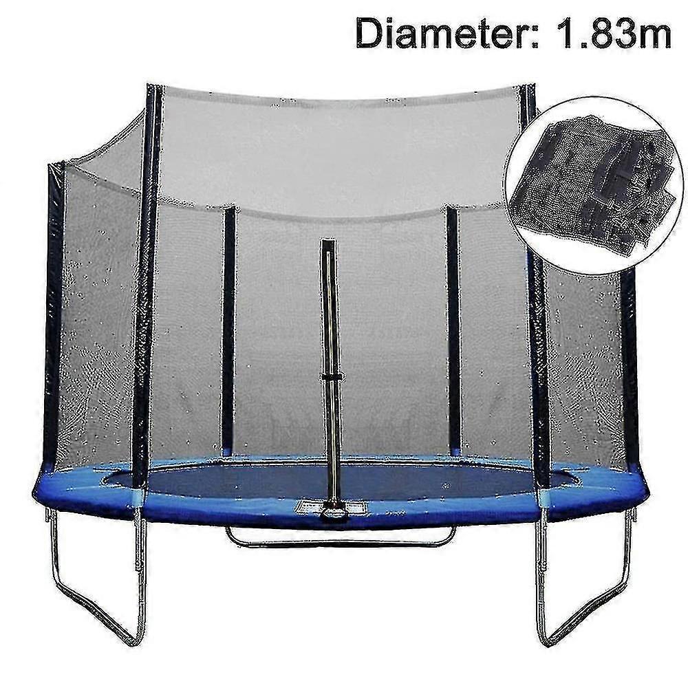 Children's 6ft Strong Security Trampoline Net With Zipper Door Enclosure
