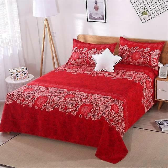 Bed Sheet Polyester Cotton Flat Sheets Home Textile Modern Style Queen King Single Size