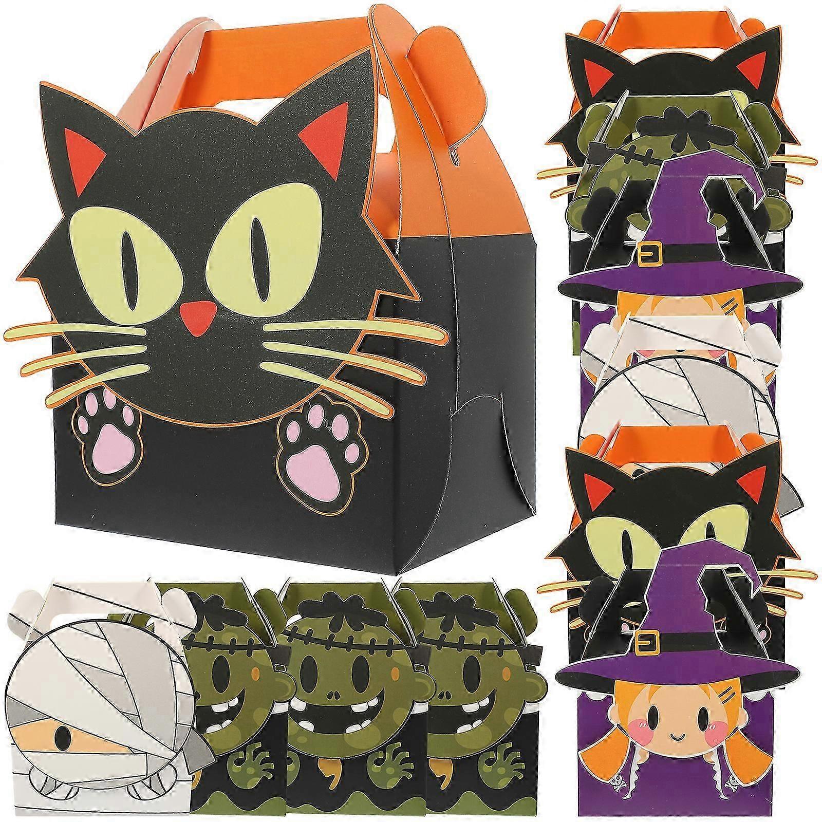 24pcs Halloween Candy Boxes Candy Cases Candy Containers Cookie Packing Boxes