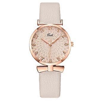 New Trendy Digital Bow Women's Watch  Leather Strap Quartz Women's Watch  Fashionable Women's Style