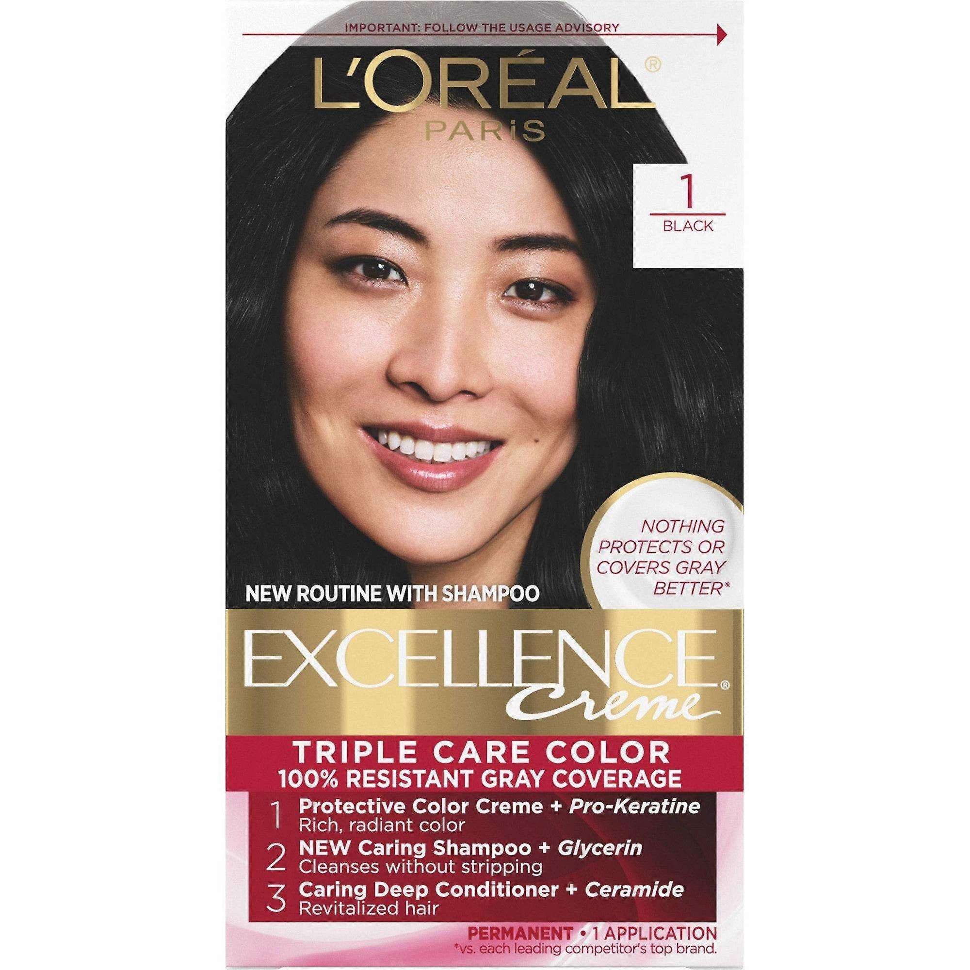 L'oreal 三重保护发色剂，浅红棕色 6rb，1 个