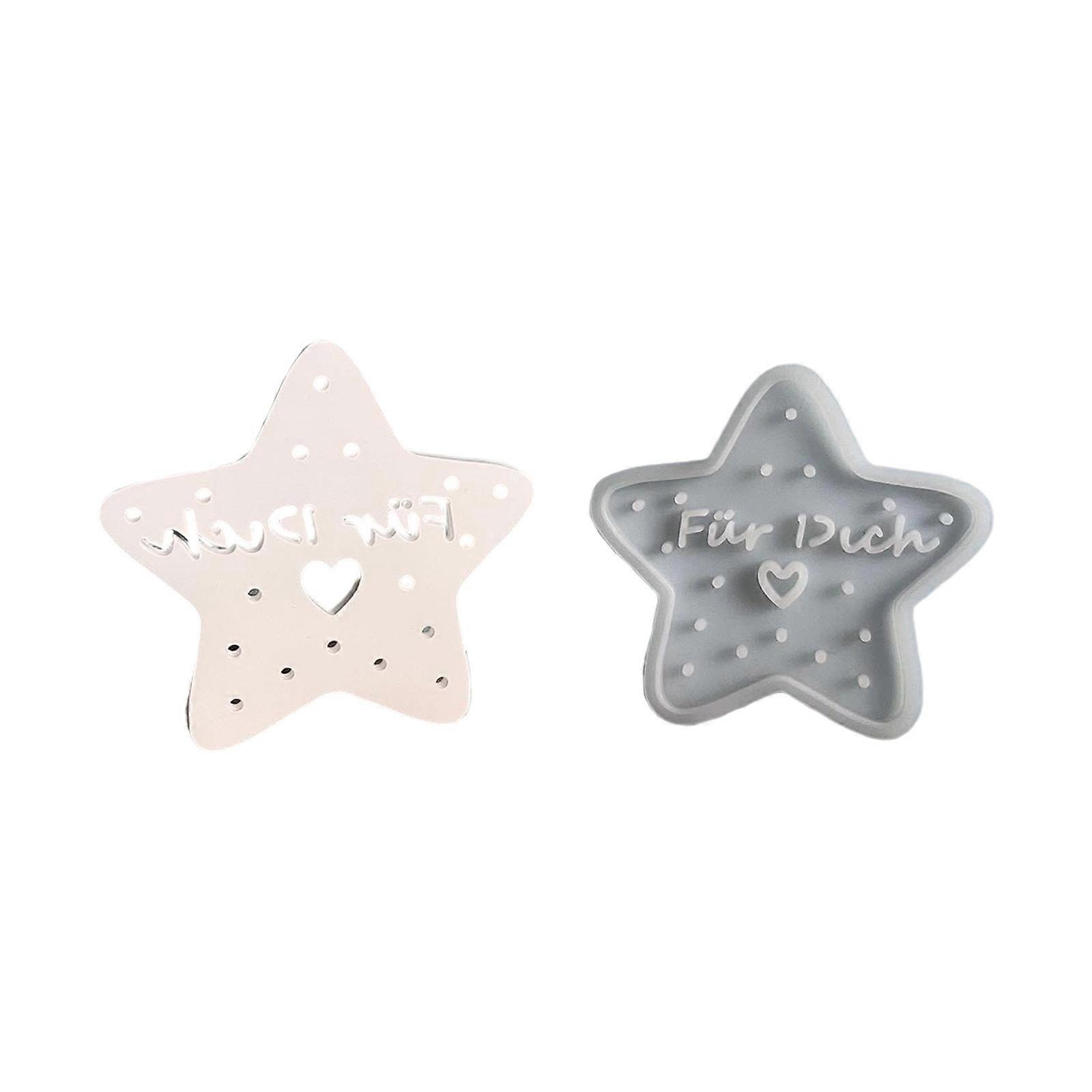 כלי יצירה למסגרת כוכב חמש מחודדת להכנת סבון נרות זוהרים בעבודת יד, חזק לשימוש חוזר, אביזרי קישוט הבית, ססגוניות