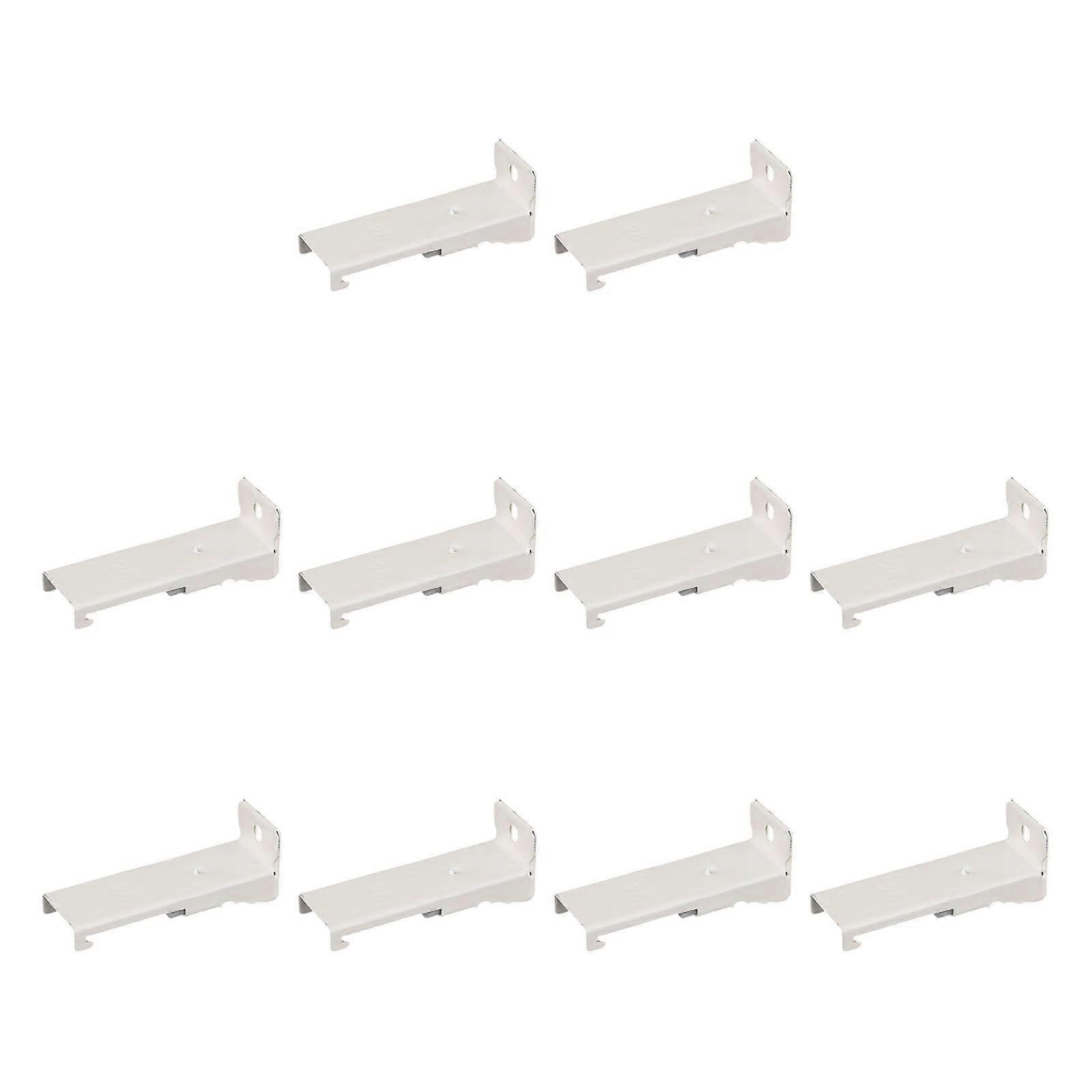 Set of 10 Metal Side Mount Brackets For Curtain Track Wall Support System Flexible Curtain Rails Hanger Holder Clip Multicolor