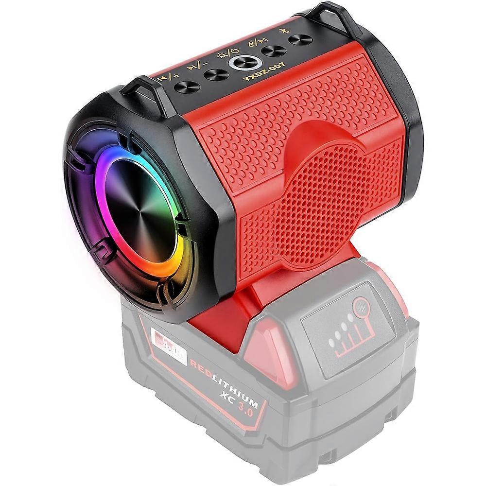 Taingwei Bluetooth Speaker for Milwaukee For M18 18v Battery,30W Cordless Small Speaker for Jobsites, Home and Party (Battery not Included)