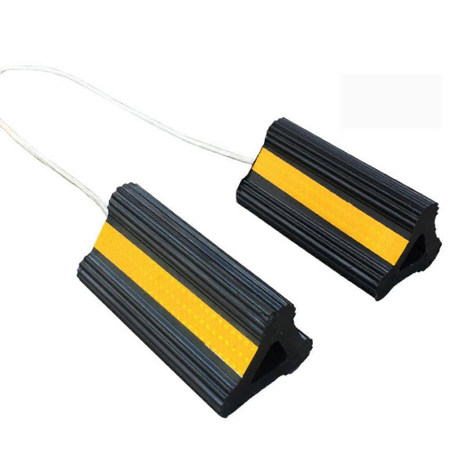 Quick Setups Non Slip Wheel Chocks Strong Car Truck Wheel Blocks set for Heavy Vehicles Secure Parking without Tools Multicolor