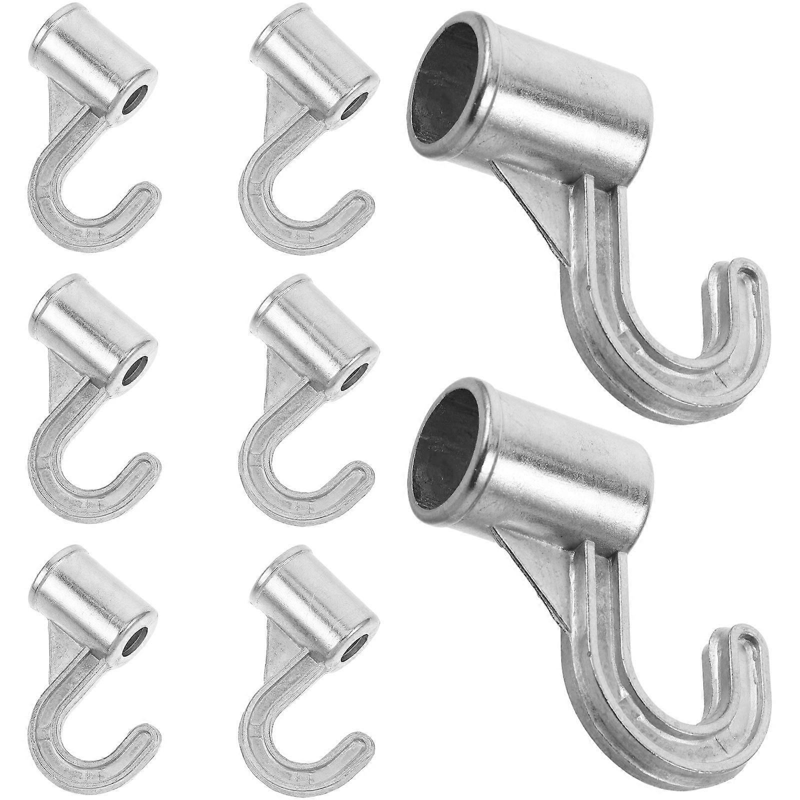 Metal Closet Rod Mount Wardrobe Hook for Hanging Clothes 8Pcs Bracket