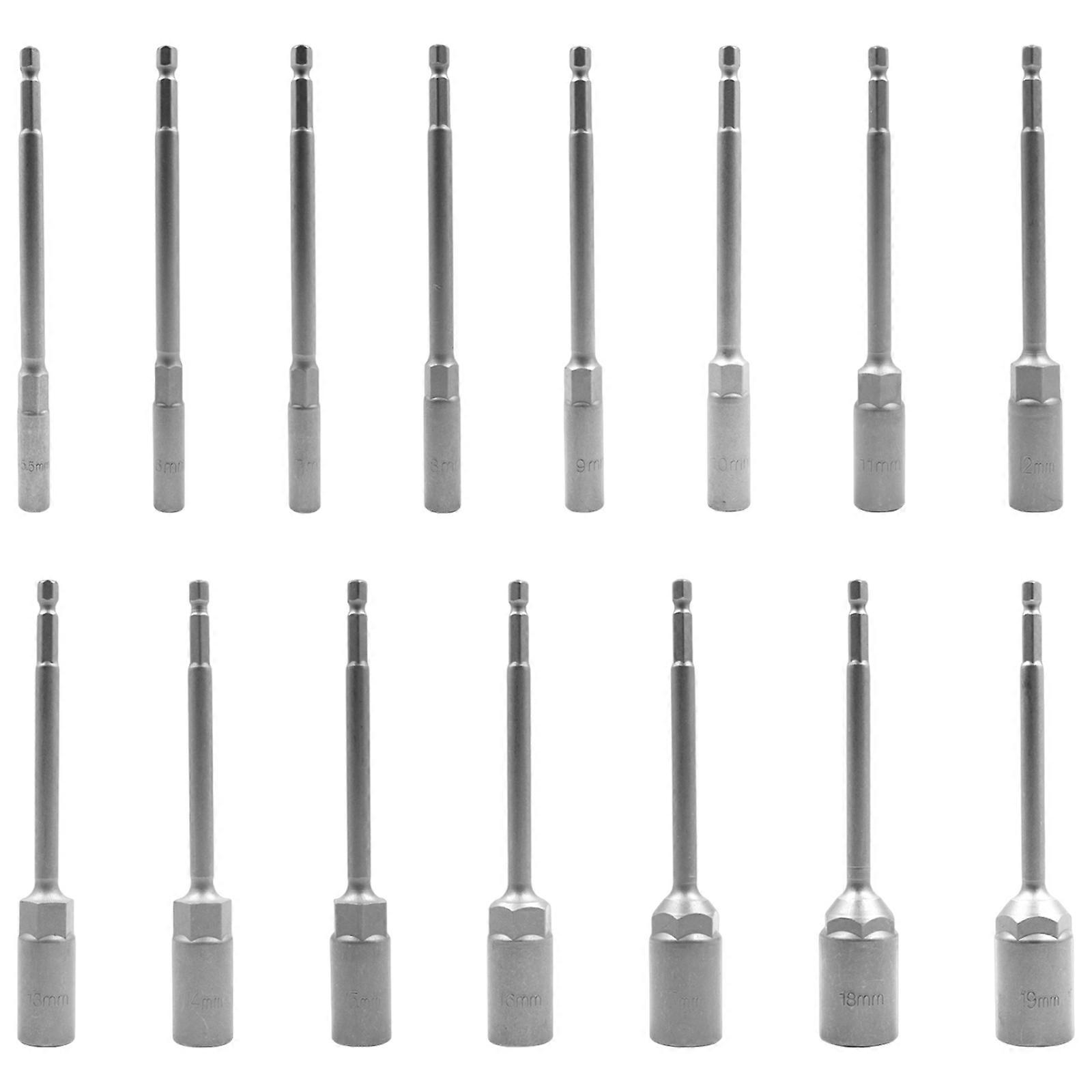 15Pcs Deep Socket Driver Set Professional Steel Sockets Enhanced Wear Resistance for Prolonged Use in Workshops Multicolor