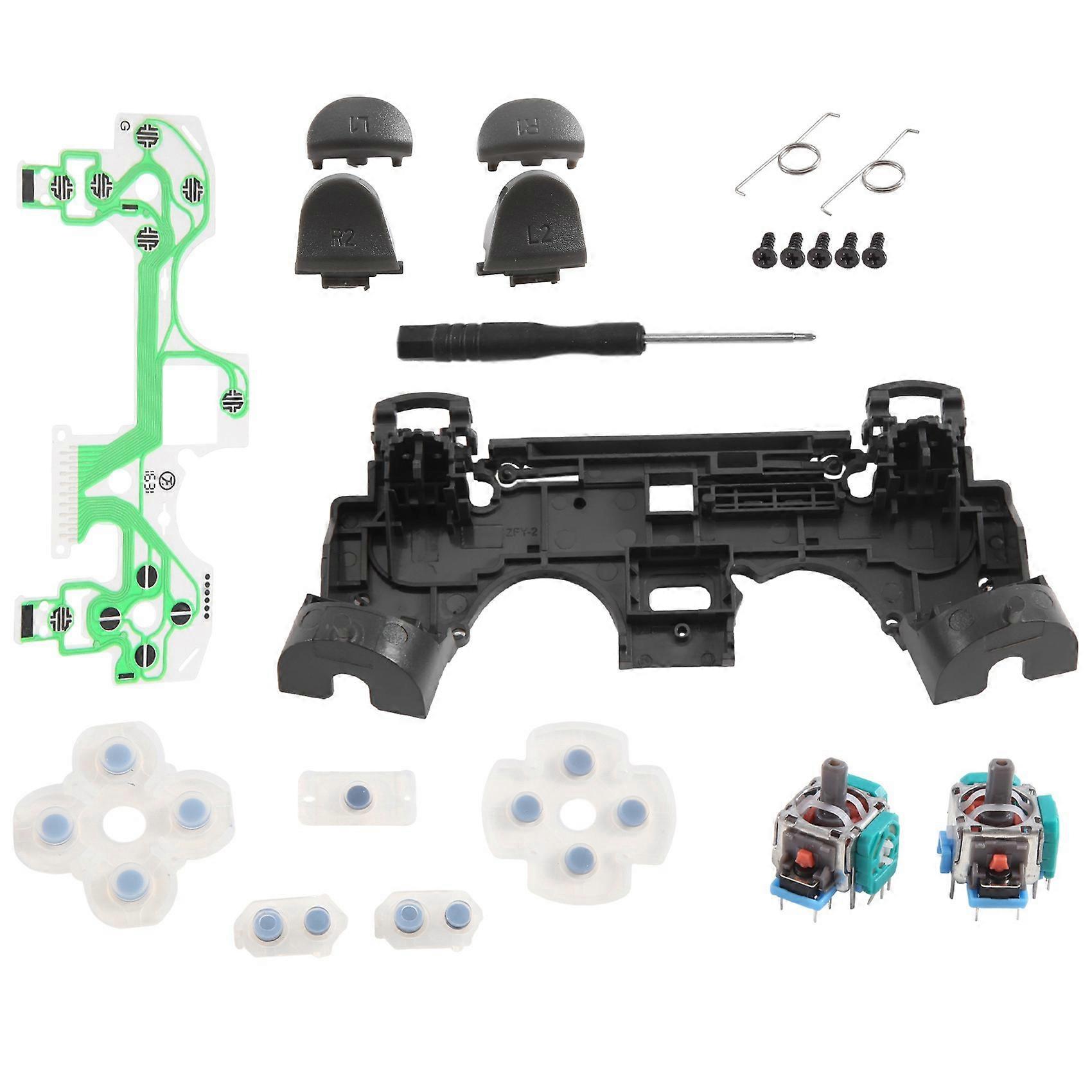 1Set for -040 Controller Trigger Buttons 3D Sensor Analog Thumb Stick Caps & Screws Tools