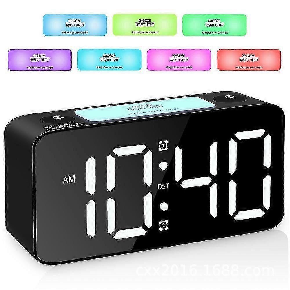 Super Loud Alarm Clock for Heavy Sleepers Adults Digital Clock with 7 Color Night Light