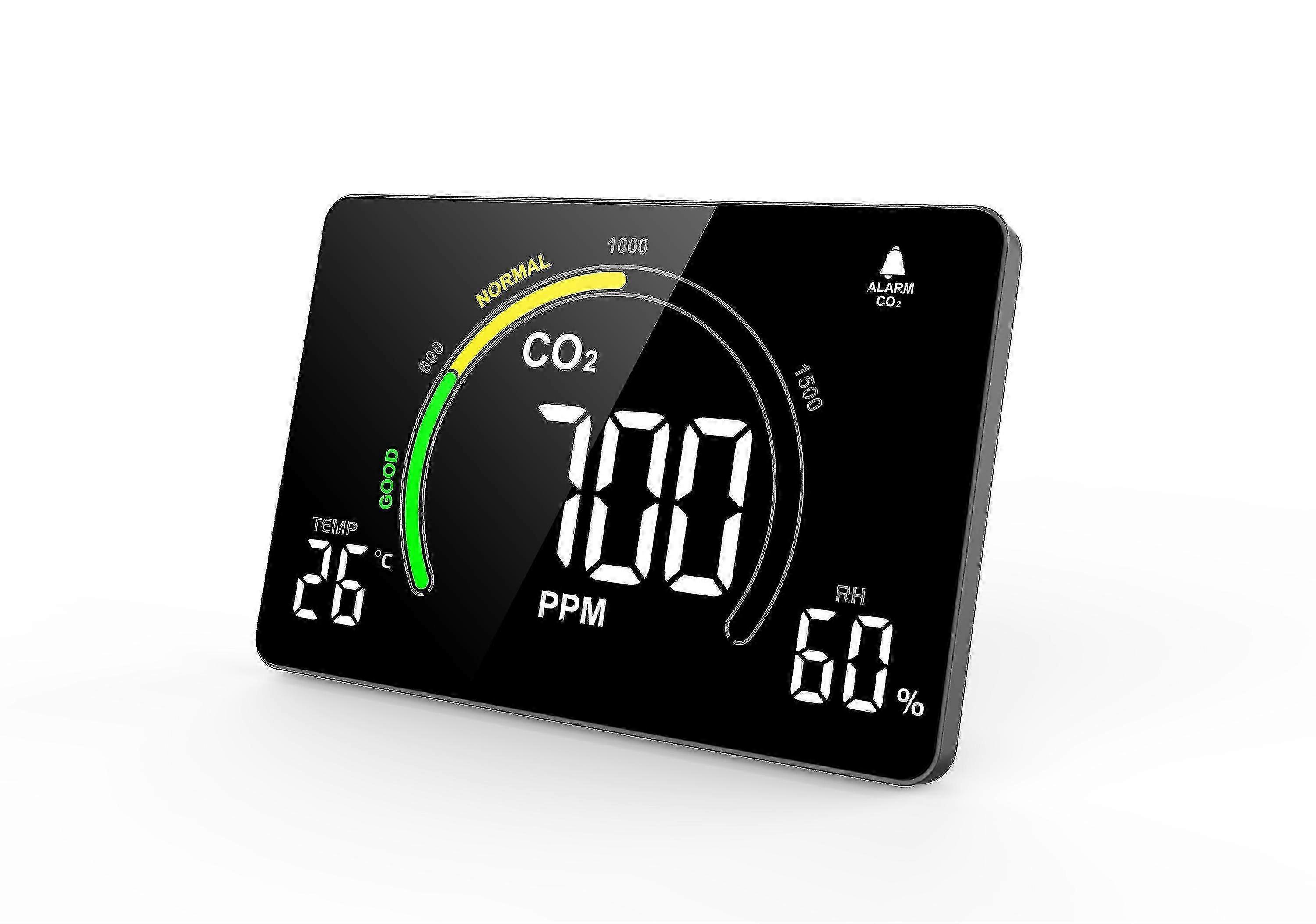 Co2 Detector Indoor Carbon Dioxide Temperature Meter Ambient Air Quality Monitor