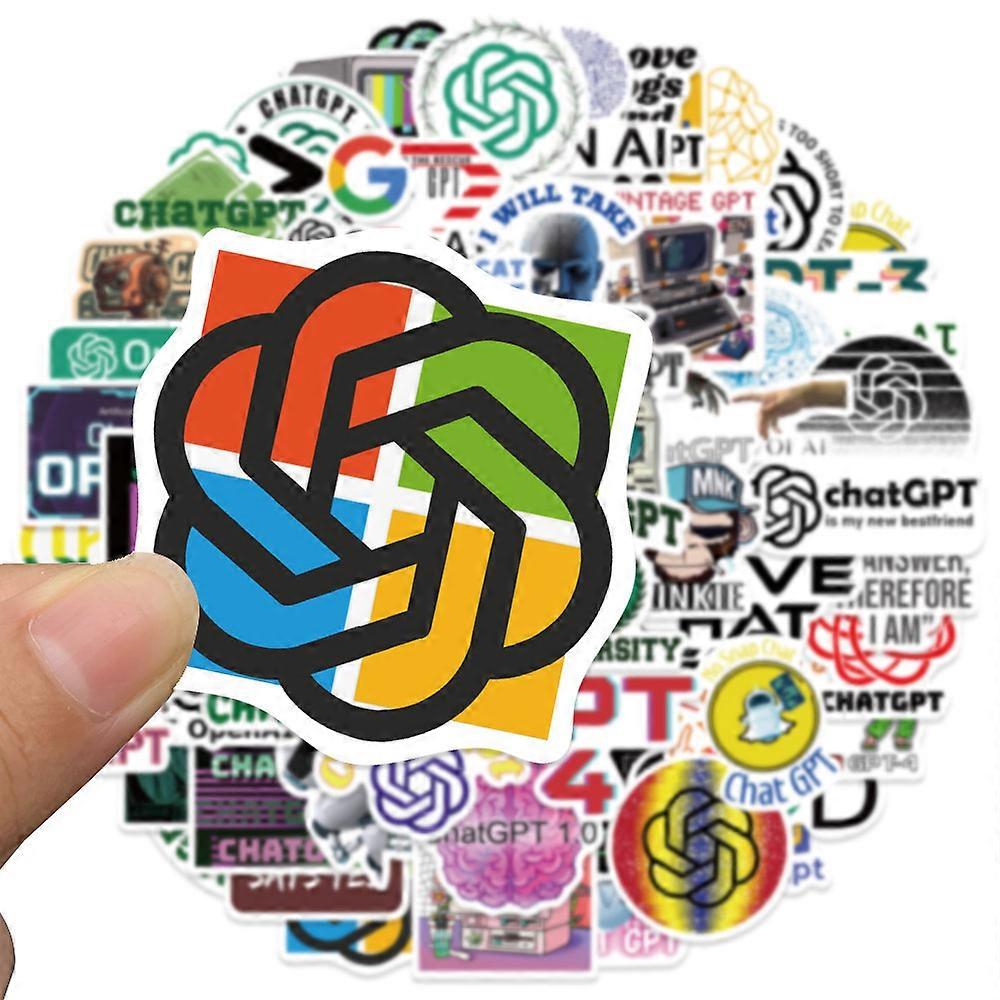 60 ChatGPT Chatbot Stickers for Journaling, Laptops, Phone Cases, iPads, Waterproof DIY Stickers