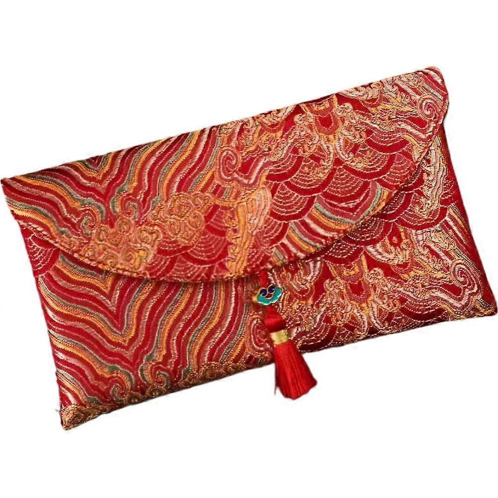 Red Pocket Lucky Money Envelope Brocade Fabric Red Envelope