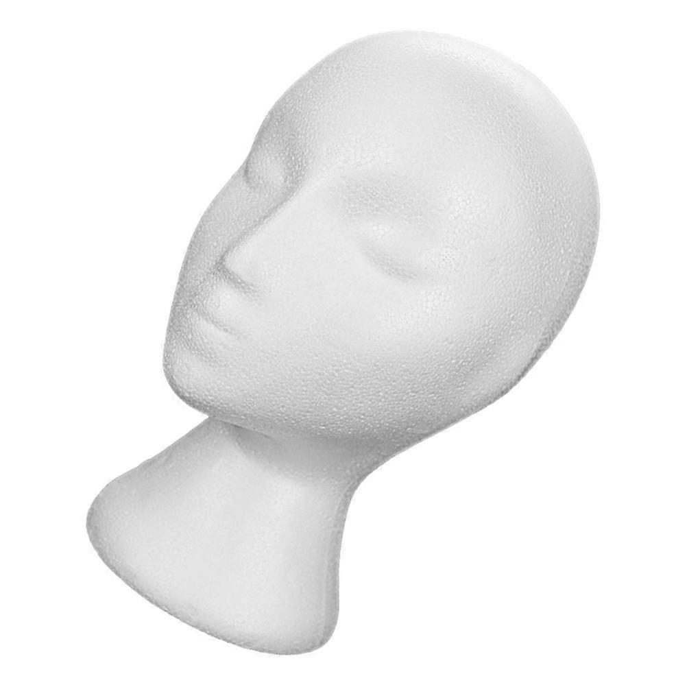 Foam Hat Display Holder Mannequin Head for Hat Storage White
