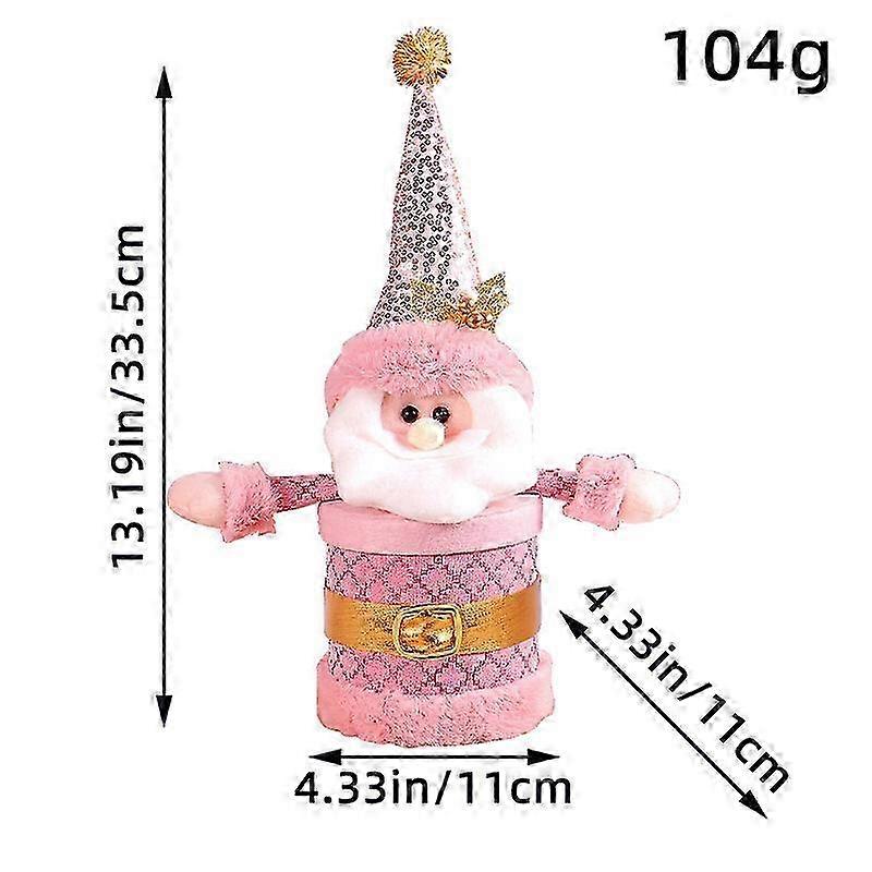 Festive Candy Storage Box with Elk and Snowman Motifs