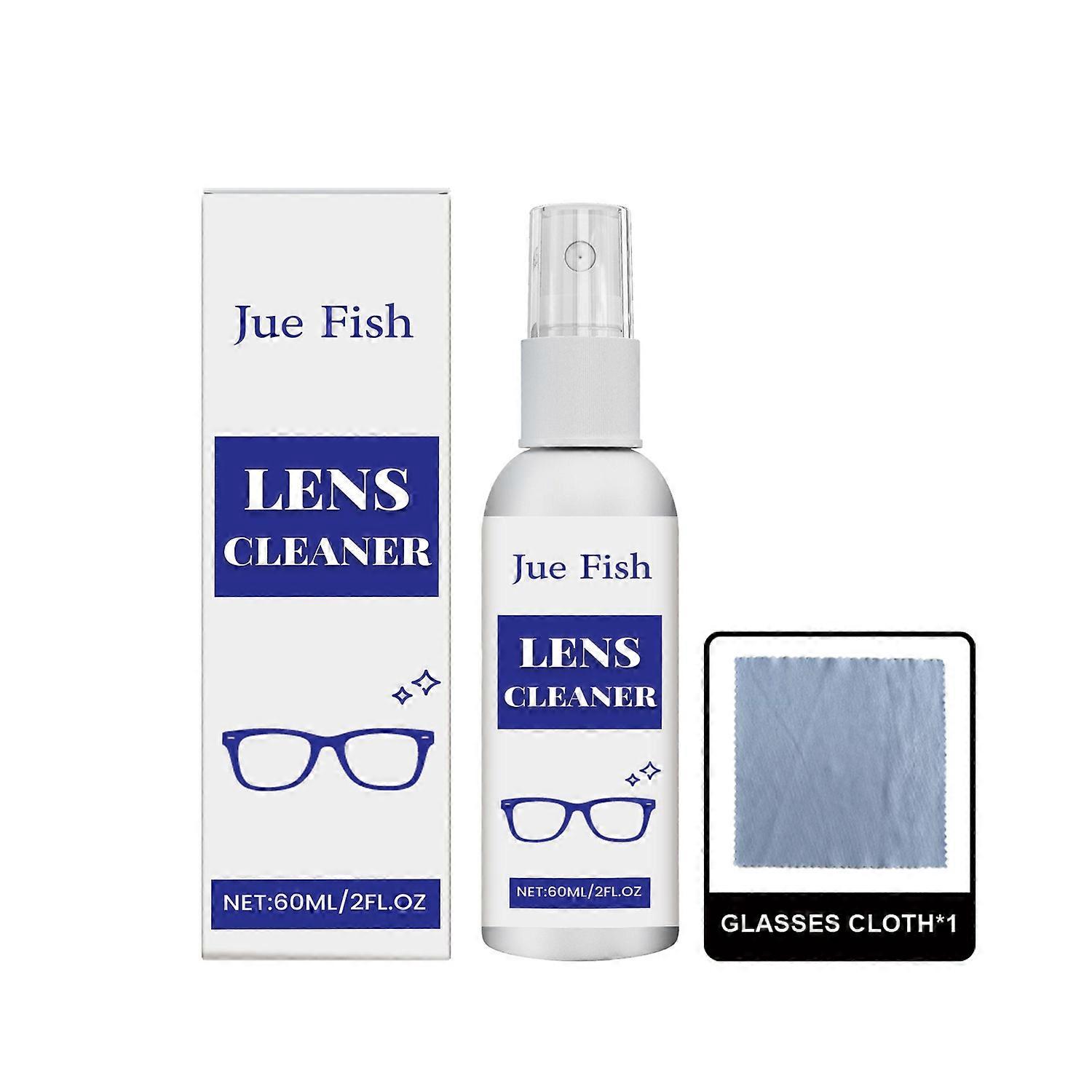 Le spray nettoyant pour lunettes Jue-Fish nettoie et entretient les verres, prévient la formation de buée et assure une vision claire.