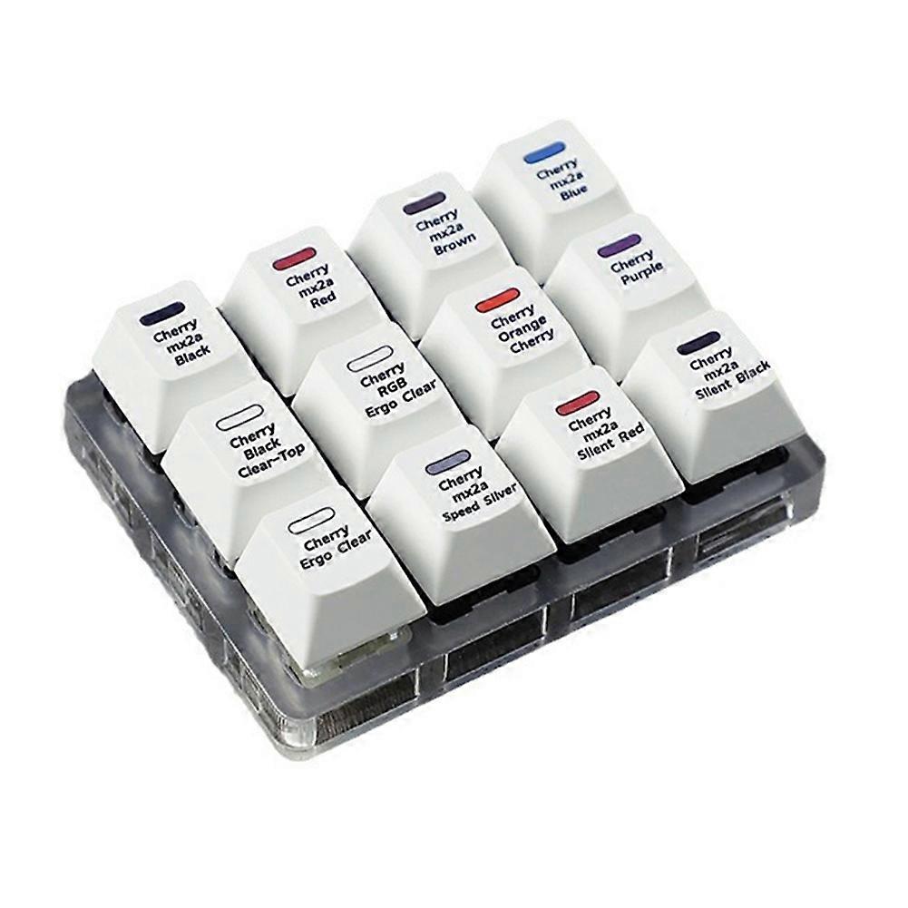 Cherry MX2A Key Switch Tester 12-Key Mechanical Keyboard Sampler Switch Testing Tool for Mechanical Keyboard