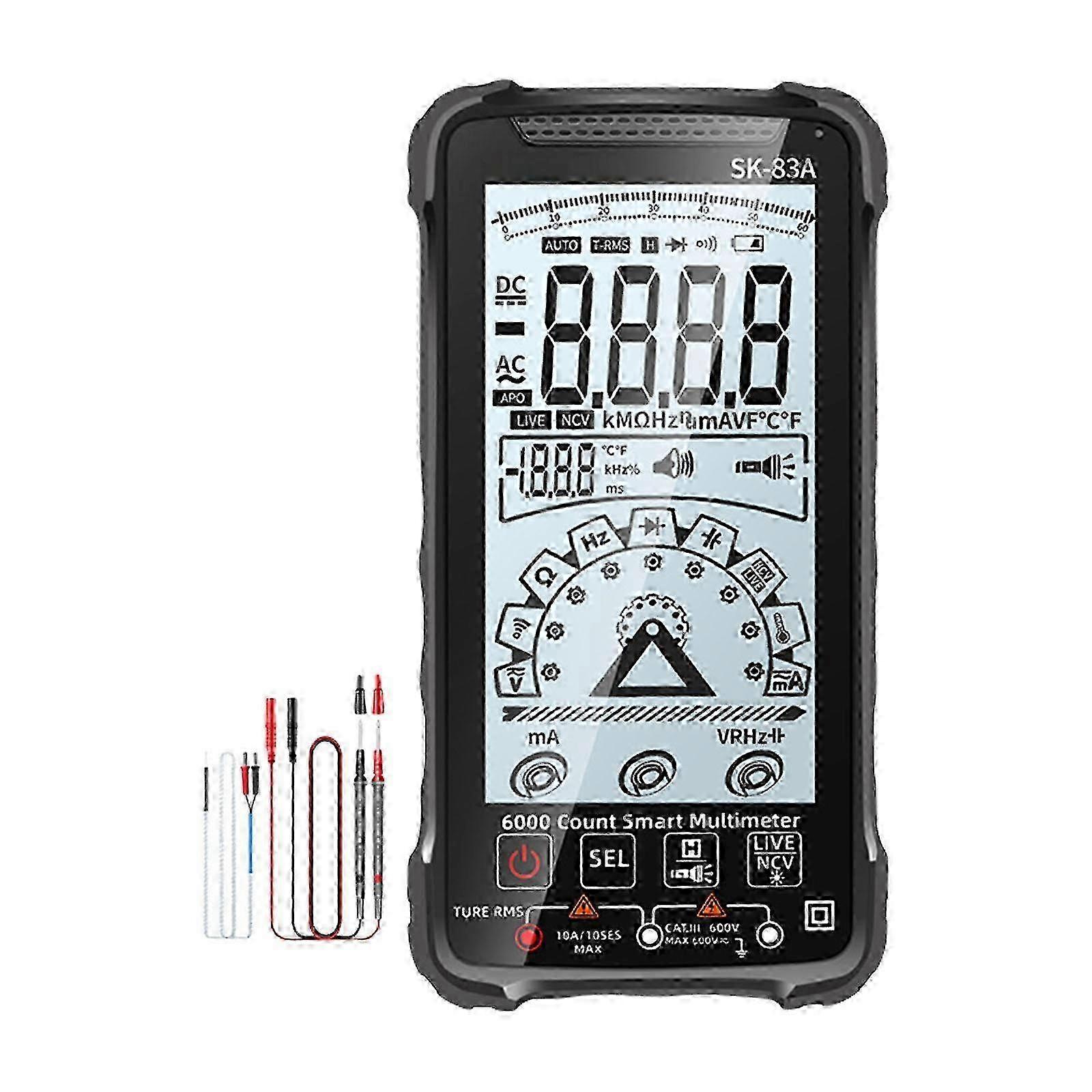 High Precisions Digital Multimeter with Large LCD Display & Auto Ranging Functionality Portable Handheld Multimeter w
