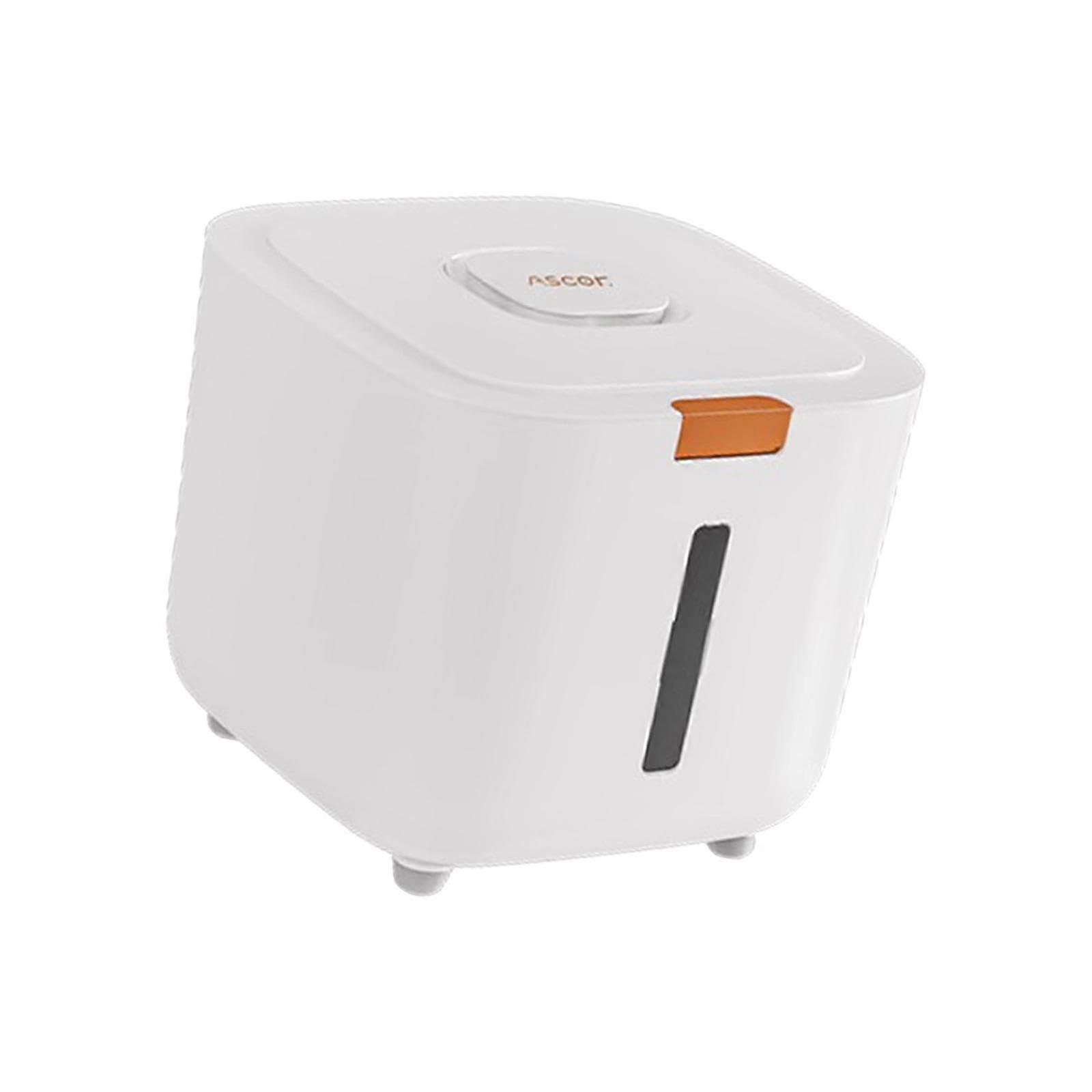 Rice Storage Container 10KG Airtight Dustproof Lid with Measuring Cup for Cereal Grain Kitchen