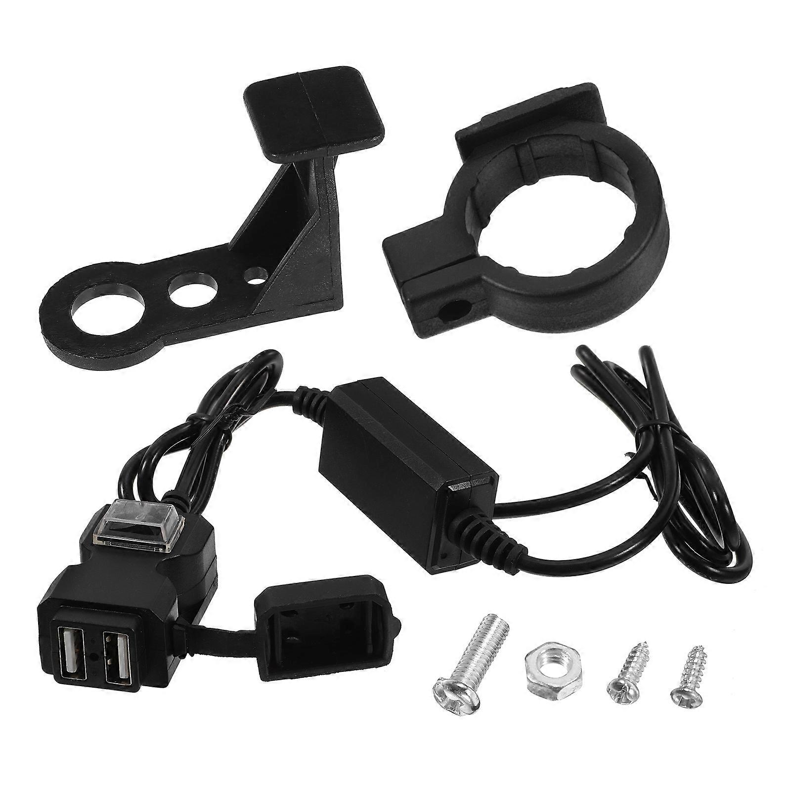 Motorcycle Phone Charger USB Panel Mount for 2Pcs Efficient Charging