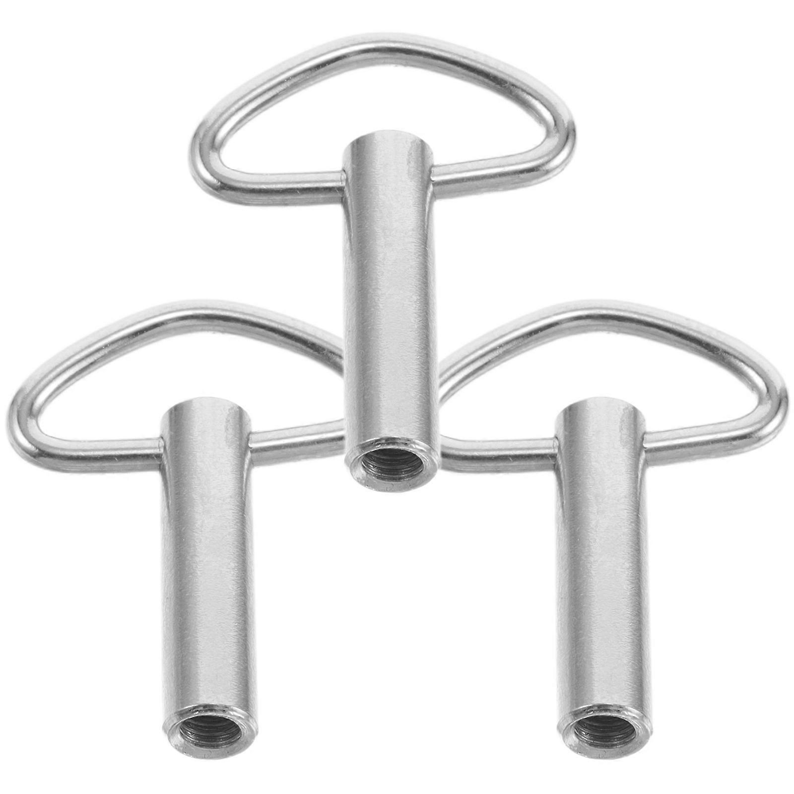 Triangle Music Box Key Metal Replacement for Winding 3Pcs Silver Tool