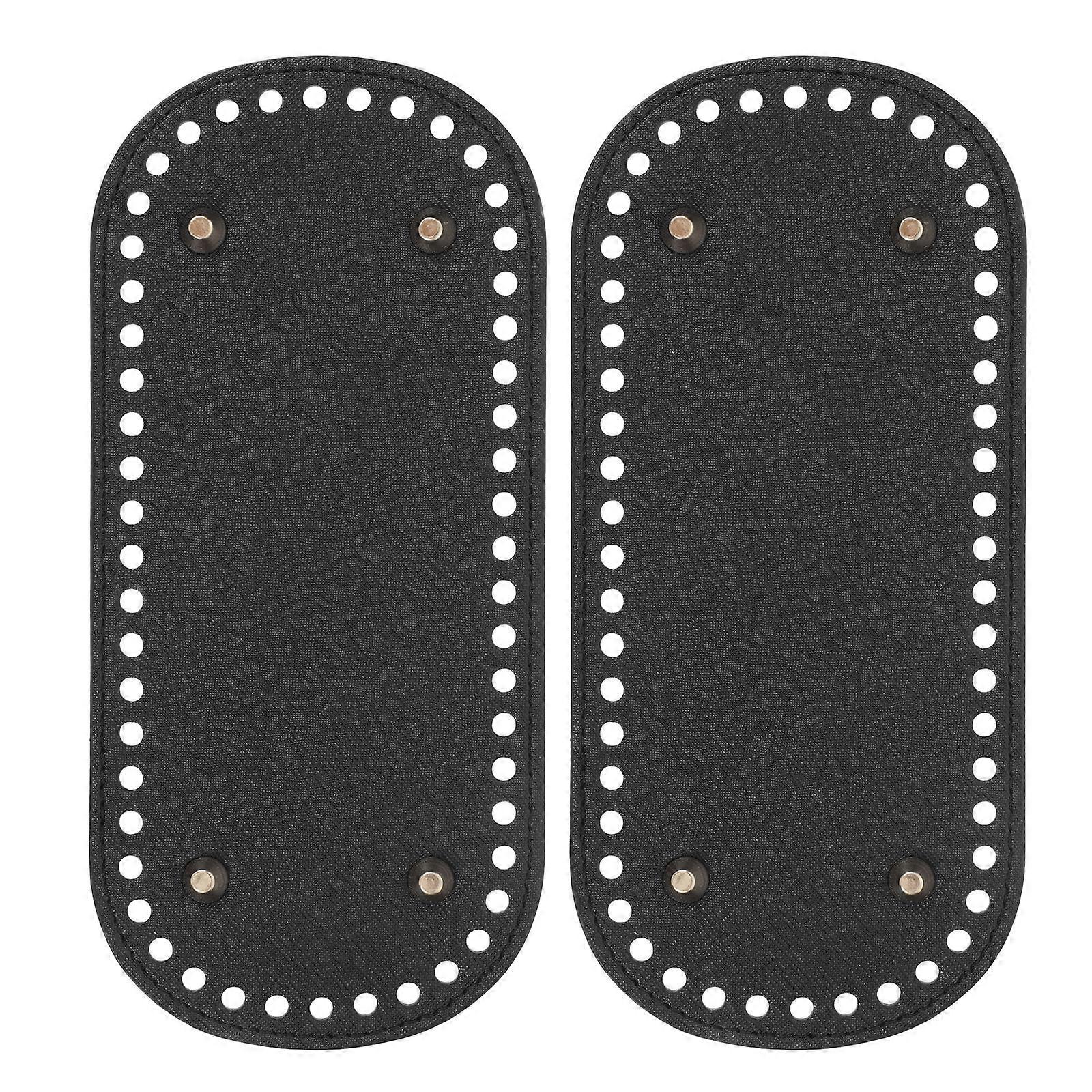 Decorative Artificial Bag Bases For DIY Projects With Pre-Drilled Holes In Black 2Pcs