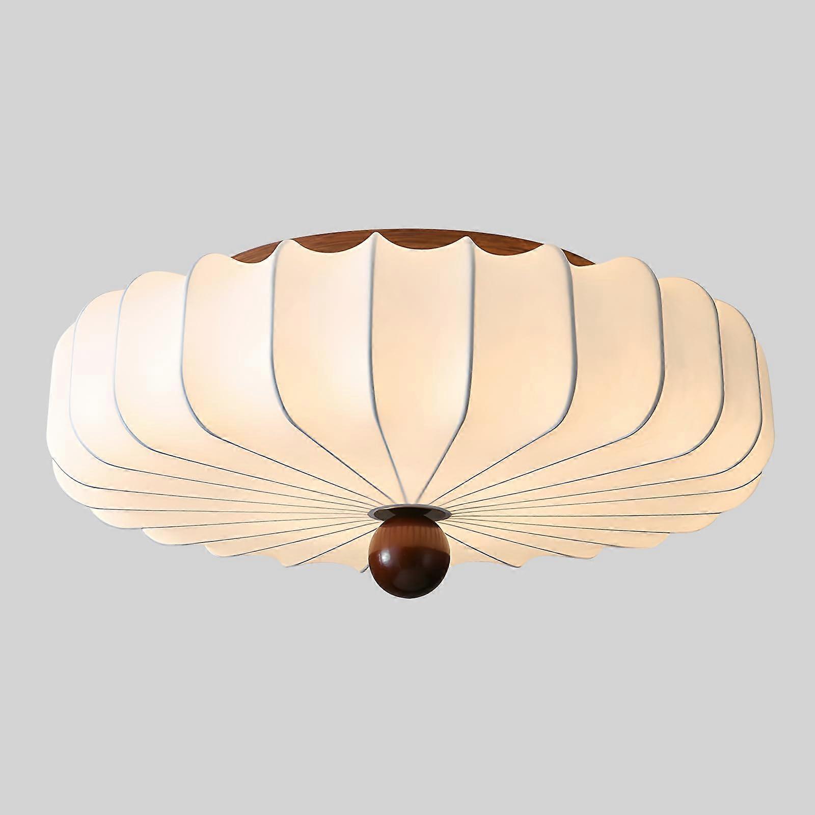 Ceiling Light - Elegant Silk Flush Mount Fixture for MultiRoom Lighting, 50cm White