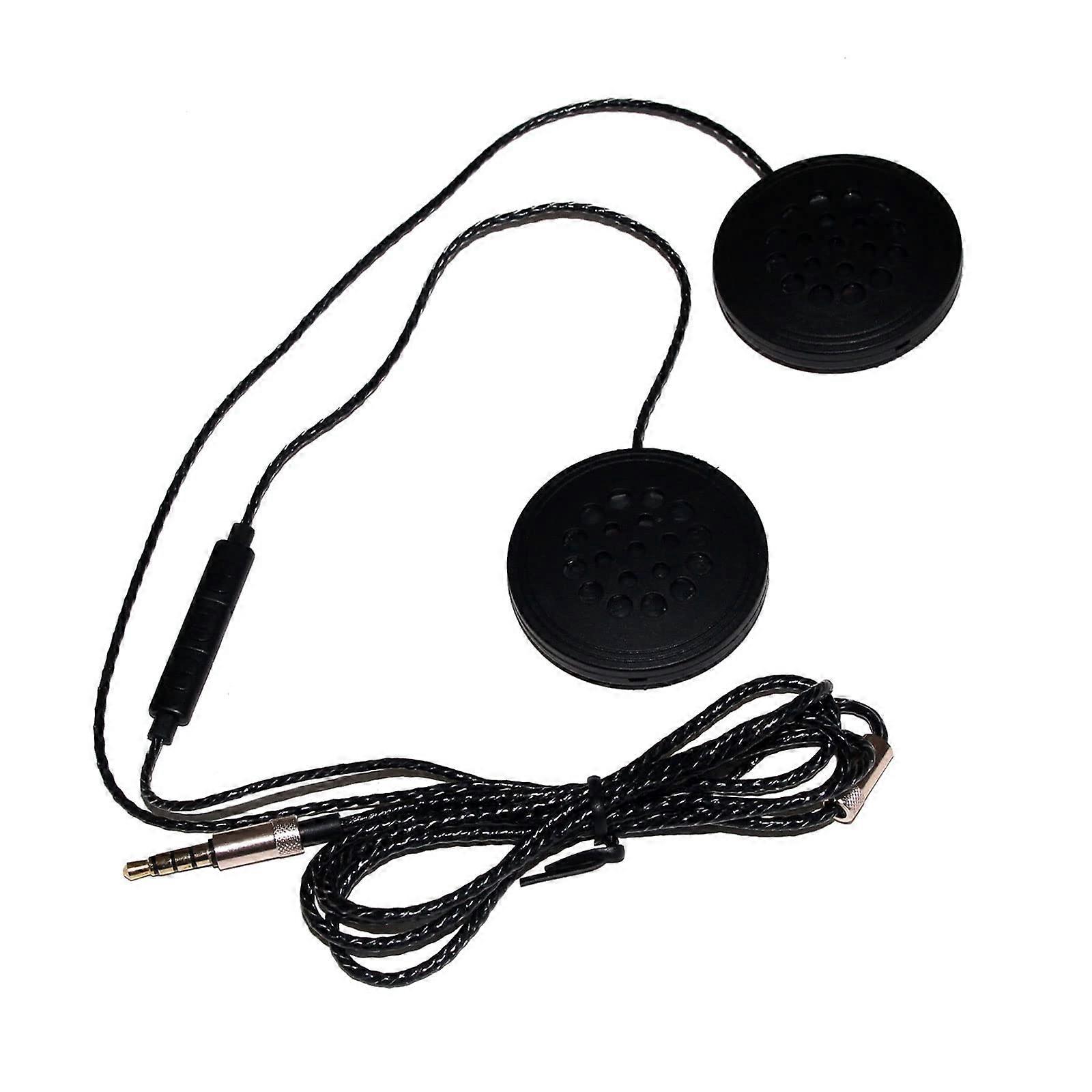 Motorcycle Helmet Speakers with Fidelity Sound and Hands Calling, Universal Fit, 3.5mm Black