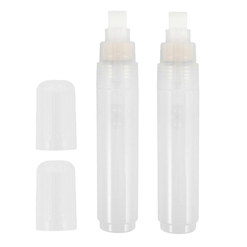 Transparent Refillable Paint Markers Plastic for Office and Art Projects 2Pcs