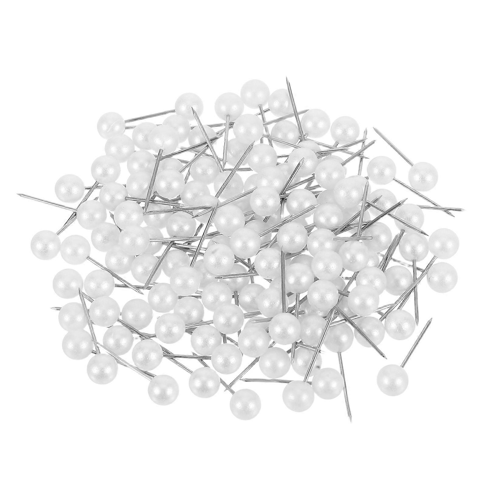 White Round Head Decorative Push Pins for Holding Use 300Pcs Map Pins